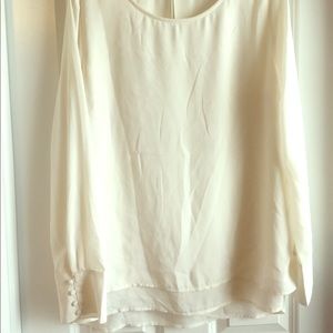White flowy layered shirt